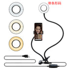 8cm LED Selfie Ring Light with Adjustable Stand – Perfect for Live Streaming & Makeup