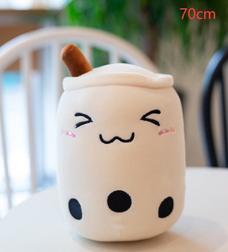 Cute Fruit Drink Plush Strawberry Milk Tea Boba Tea Cup Toy – Soft Stuffed Pillow Cushion Gift