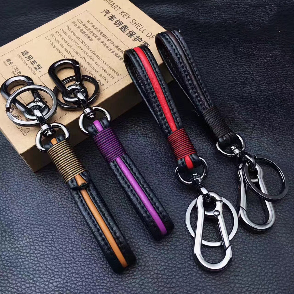 Handmade Leather Keychain – Original High-End Premium Key Ring for Men & Women