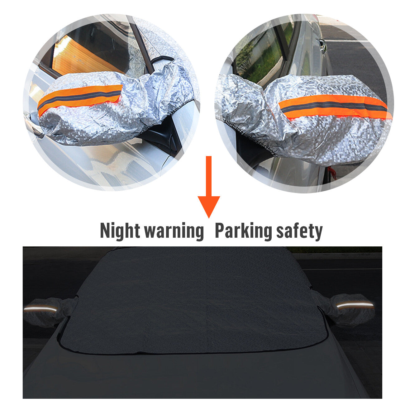Universal Car Windshield Snow Cover – Magnetic Winter Ice & Frost Guard Protector