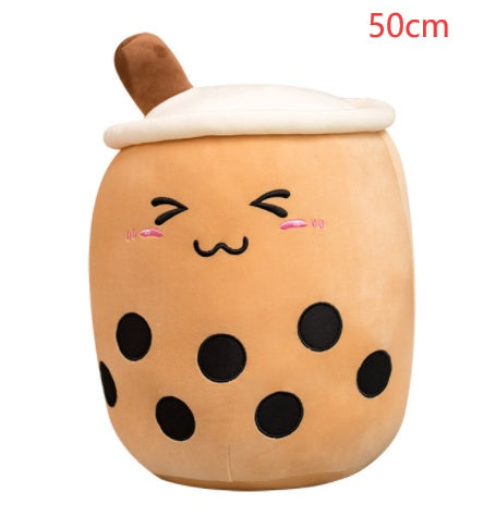 Cute Fruit Drink Plush Strawberry Milk Tea Boba Tea Cup Toy – Soft Stuffed Pillow Cushion Gift
