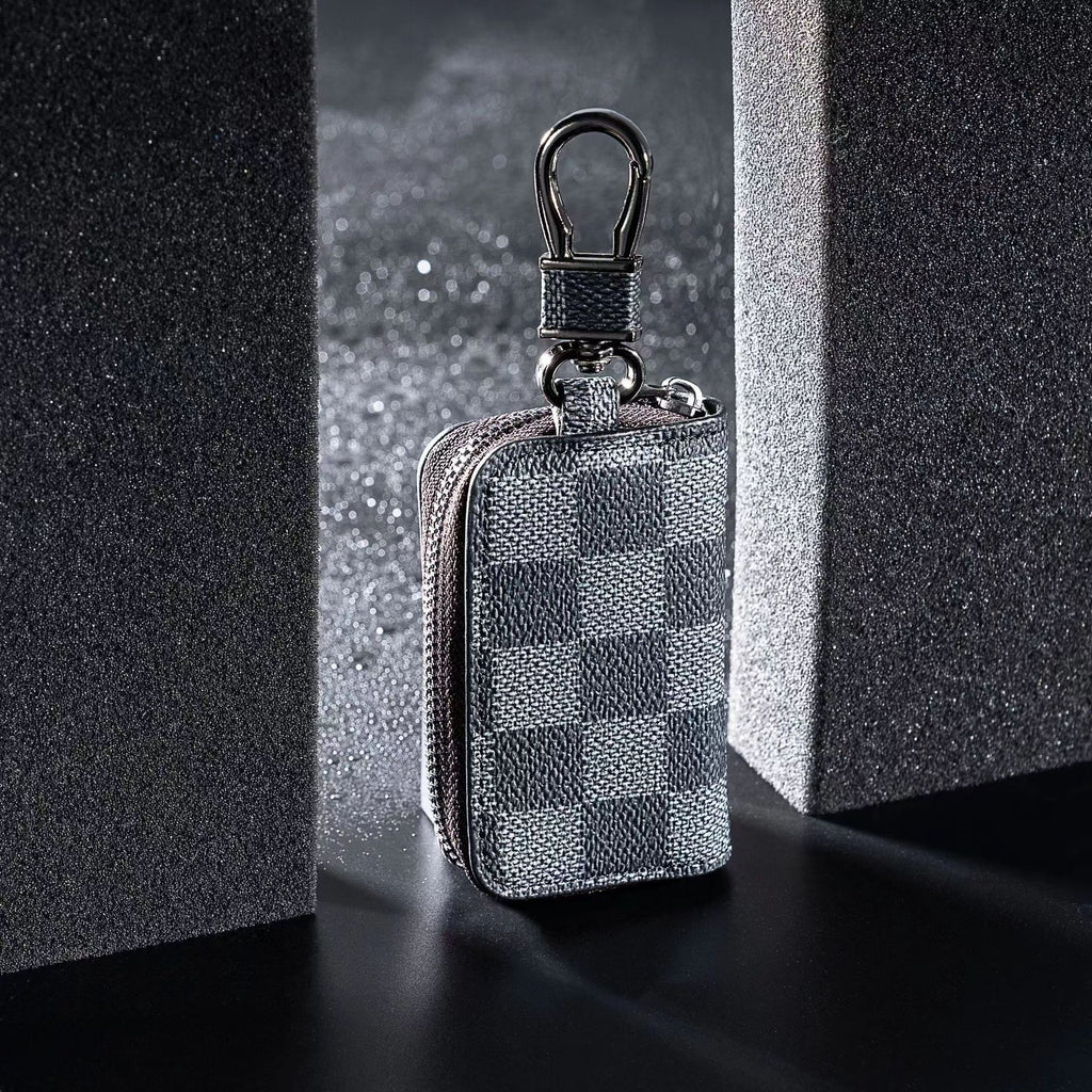 Fashion Plaid Car Key Protector – Stylish Business Key Cover