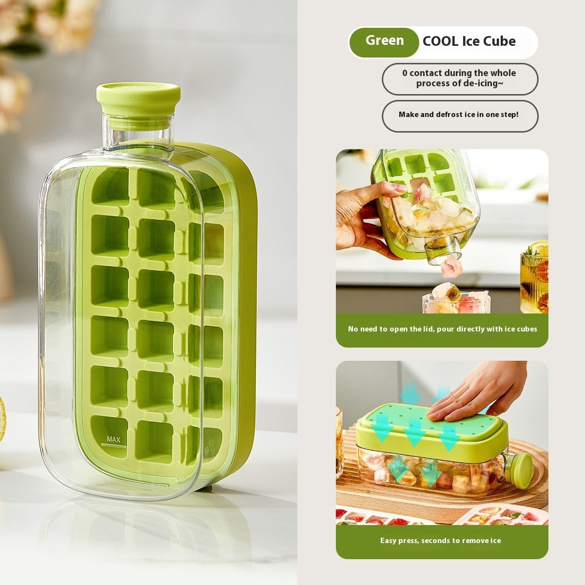 One-Click Ice Cooling Cup – Instant Ice Maker with Straw, Curling Mold & Portable Design