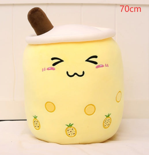 Cute Fruit Drink Plush Strawberry Milk Tea Boba Tea Cup Toy – Soft Stuffed Pillow Cushion Gift