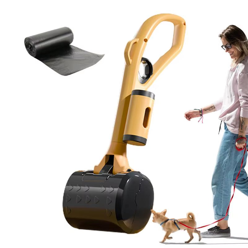 🐾 Dog Pooper Scooper with Built-In Trash Bag Dispenser
