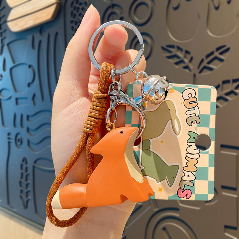 Creative Cartoon Animal Keychain – Cute Small Resin Pendant for Gifts & Accessories