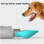 800ml Dog Water Bottle with Foldable Bowl – Portable Leakproof Pet Drinking Bottle for Outdoor Walking