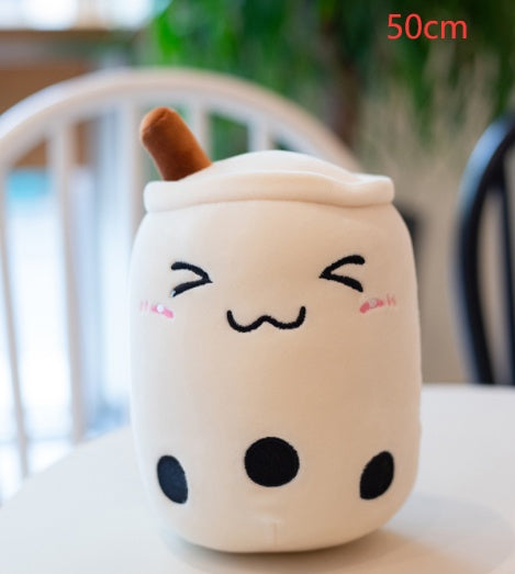Cute Fruit Drink Plush Strawberry Milk Tea Boba Tea Cup Toy – Soft Stuffed Pillow Cushion Gift