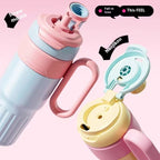 780ml Gradient Double-Wall Stainless Steel Thermal Cup – Large Capacity Coffee & Drink Thermos with Lid and Straw for Men & Women