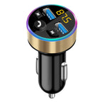 New PD Car Bluetooth MP3 Player – 3.1A Round Alloy Car Charger with Music Playback
