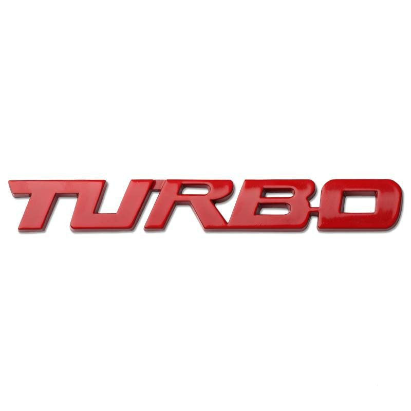 Metallic SPORTS TURBO Car Logo Sticker – Decorative Alloy Car Badge 13CM