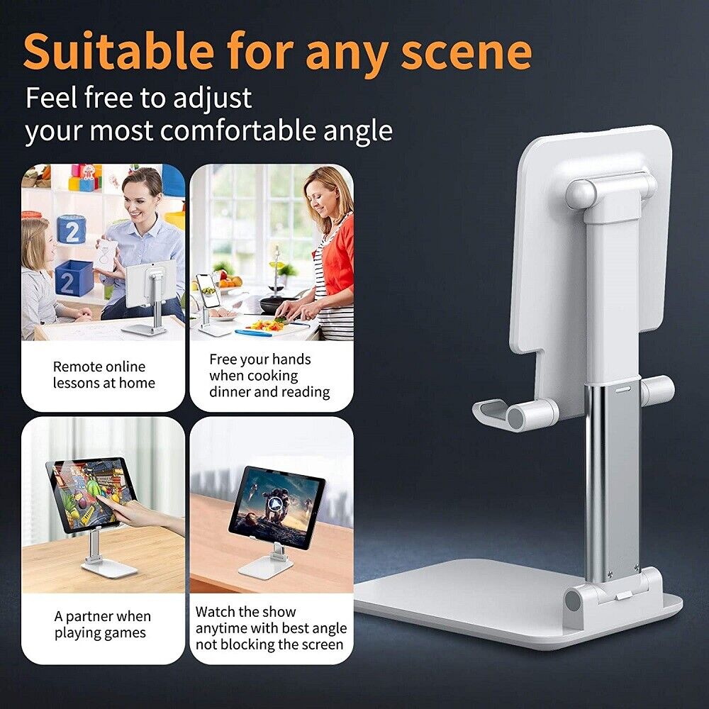 Cell Phone & Tablet Stand – Foldable Desktop Holder for Mobile Phones and Tablets