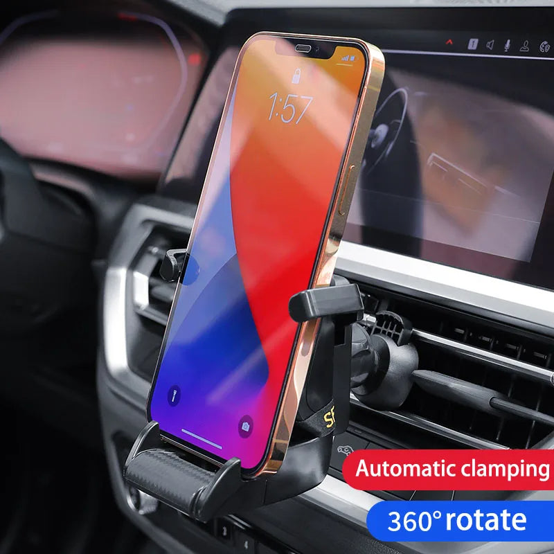 Racing Seat Shape Car Phone Holder – 360° Rotatable Air Vent Mobile Phone Mount for Car Interior