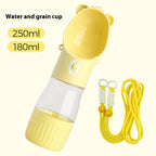 2-in-1 Portable Dog Water Bottle with Food Container – Leakproof Pet Feeder for Dogs & Cats