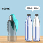 800ml Dog Water Bottle with Foldable Bowl – Portable Leakproof Pet Drinking Bottle for Outdoor Walking