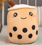 Cute Fruit Drink Plush Strawberry Milk Tea Boba Tea Cup Toy – Soft Stuffed Pillow Cushion Gift