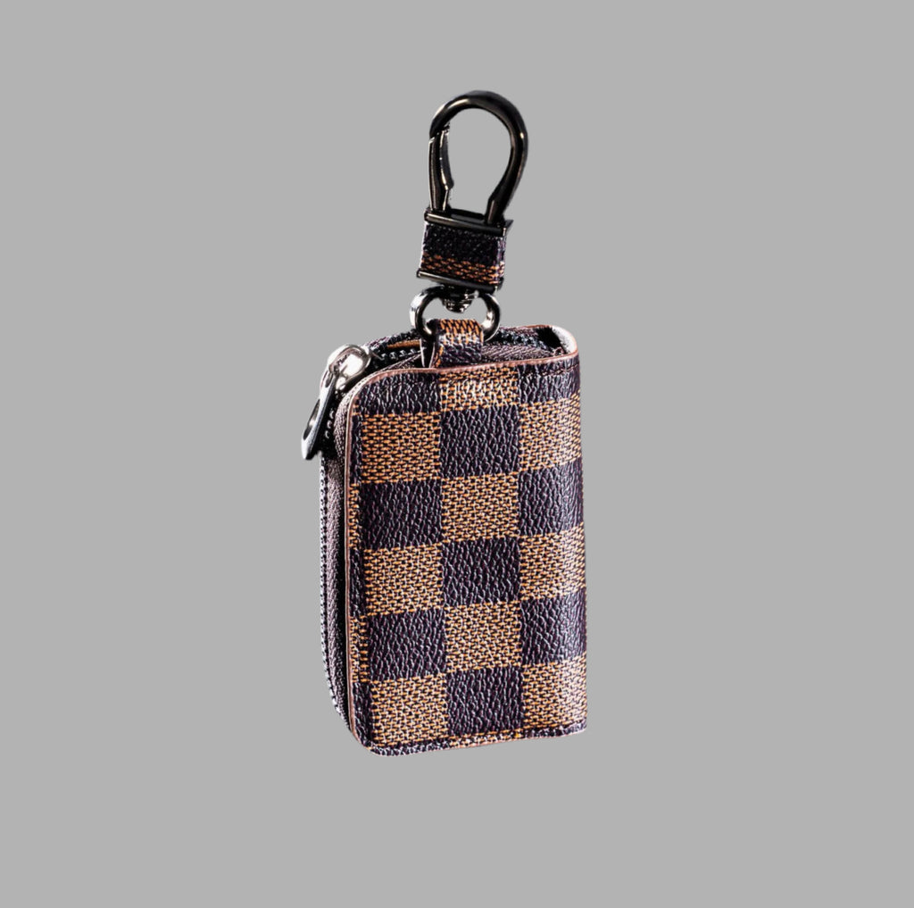 Fashion Plaid Car Key Protector – Stylish Business Key Cover