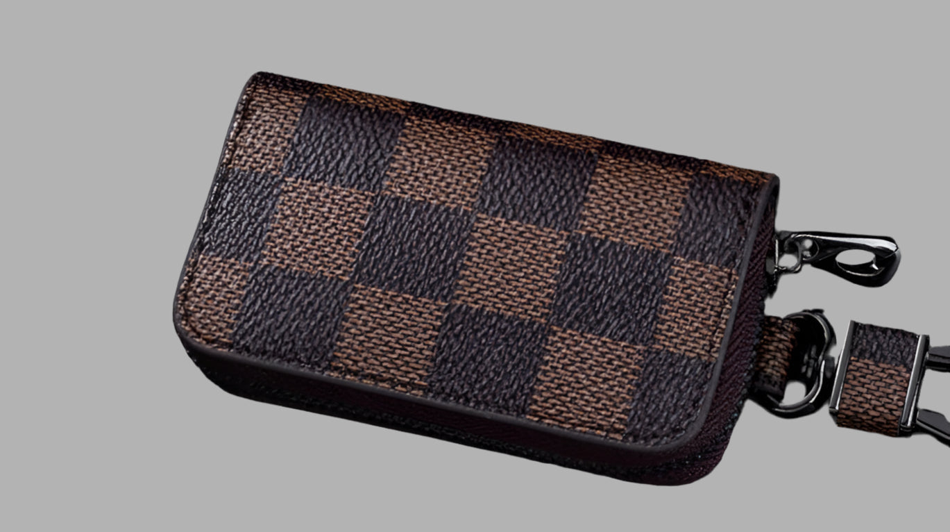 Fashion Plaid Car Key Protector – Stylish Business Key Cover