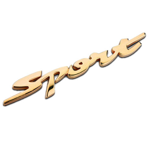 Metallic SPORTS TURBO Car Logo Sticker – Decorative Alloy Car Badge 13CM