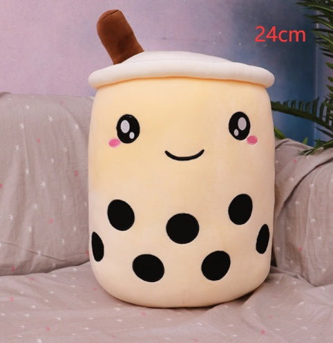 Cute Fruit Drink Plush Strawberry Milk Tea Boba Tea Cup Toy – Soft Stuffed Pillow Cushion Gift