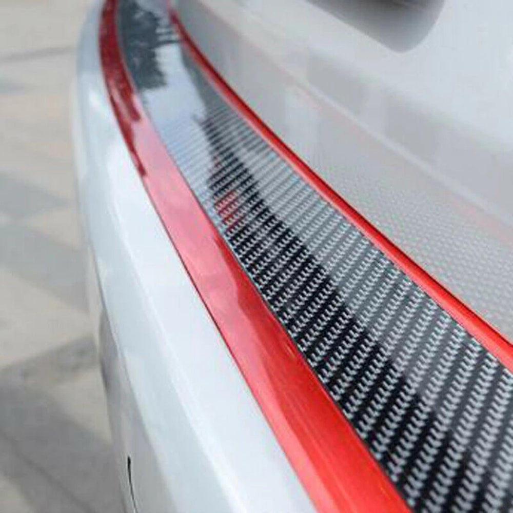 Carbon Fiber Pattern Car Door Sill Sticker – 1M Decorative & Protective Bumper Strip