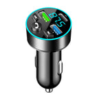 New PD Car Bluetooth MP3 Player – 3.1A Round Alloy Car Charger with Music Playback